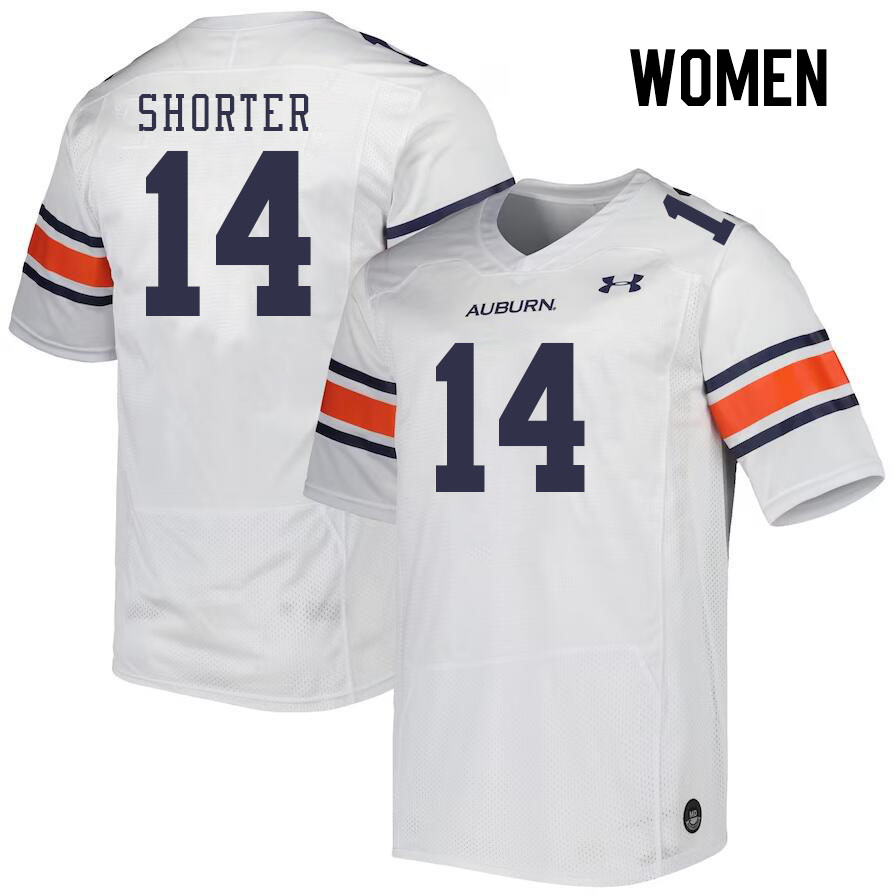 Women #14 Jyaire Shorter Auburn Tigers College Football Jerseys Stitched Sale-White - Click Image to Close
